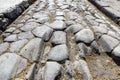 Street paving stones as background in Pompeii, Italy Royalty Free Stock Photo
