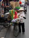 Street Pedlar in Old District of Hanoi, the 36 corporations District, Vietnam