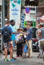 Street pedlar of sunglasses in Saigon