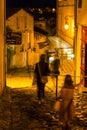 Street with people at NIght in Saint-Emilion