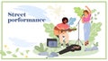 Street performance of acoustic music band landing page