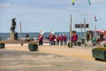 Street performance of musical group De Muggenblazers