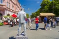 Street performancer at the festival of Szeged, in the Bridge Market