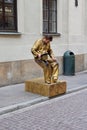 Street performer as statue Royalty Free Stock Photo