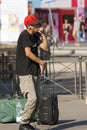 Street Performer of Beatbox - Milan Italy Royalty Free Stock Photo