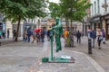 Street performer outside Covent Garden, London Royalty Free Stock Photo