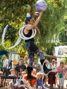 Street performer at a street show at Renaissance Festival