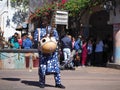 Street Performer With Traditional African instrument Royalty Free Stock Photo