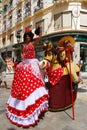 Street performers, Malaga, Spain. Royalty Free Stock Photo