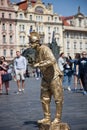 Street performers and mimes in Prague