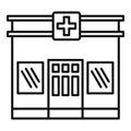 Street pharmacy icon, outline style