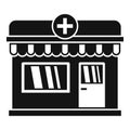 Street pharmacy shop icon, simple style