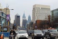 A street on Philadelphia to the rocky steps