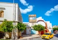 Street photo in residential district of Nabeul.Tunisia, North Africa Royalty Free Stock Photo