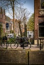 Street photography - Beautiful canals and architecture in Gouda city in the Netherlands