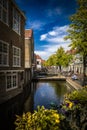 Street photography - Beautiful canals and architecture in Gouda city in the Netherlands