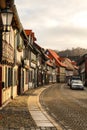 A Street Photography of Wernigerode. Sajonia-Anhalt, Harz. Germany Royalty Free Stock Photo