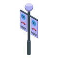 Street pillar add icon isometric vector. Auto dealer Royalty Free Stock Photo