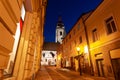 Street in Pisek - town in South Czechia
