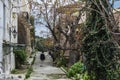 Street of the Plaka neighborhood of Athens, Greece Royalty Free Stock Photo