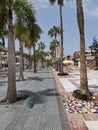 Street in Playa de las Americas on Tenerife Royalty Free Stock Photo