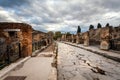 Street in Pompeii scavi Italy.