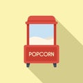 Street popcorn icon flat vector. Corn seller Royalty Free Stock Photo