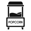 Street popcorn icon simple vector. Corn seller