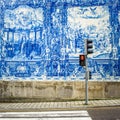 Street of Porto, decorated with azulejos tiles Royalty Free Stock Photo