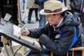 Street portrait artist