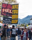 Street preachers carring signs to repent