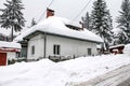 Street in Predeal in winter