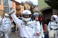 Street procession at the German carnival Fastnacht Royalty Free Stock Photo