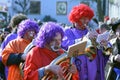 Street procession at the German carnival Fastnacht Royalty Free Stock Photo