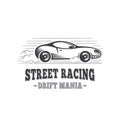 Street Racing Design Template. Drift mania. Vector and illustrations.