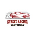 Street Racing Design Template. Drift mania. Vector and illustrations.