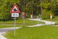 street and railway crossing Royalty Free Stock Photo