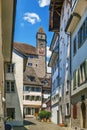 Street in Rapperswil, Switzerland Royalty Free Stock Photo