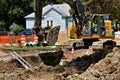 Street repair construction site