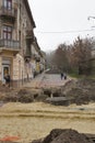 Street repairing in Lviv, Ukraine