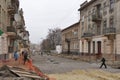 Street repairing in Lviv, Ukraine