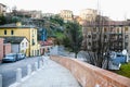 Street in residential district of Siena city