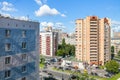 Street and residential houses in Moscow city Royalty Free Stock Photo