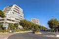 Street with resorts in city of La Grande Motte