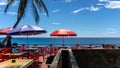 Street restaurant at seaside resort. Outdoor restaurant at the beach. Seafront cafe at Sabang Island, Indonesia