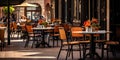 Street Restaurant Table, Empty Cafe Tables, Bar Terrace, Outdoor Restaurants, Outside Trattoria