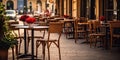 Street Restaurant Table, Empty Cafe Tables, Bar Terrace, Outdoor Restaurants, Outside Trattoria