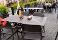 Street Restaurant Table, Empty Cafe Tables, Bar Terrace, Outdoor Restaurants, Outside Trattoria