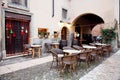 Street restaurant in Verona, Italy Royalty Free Stock Photo