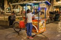 Street restaurant young worker at Oaxaca, Mexico Royalty Free Stock Photo